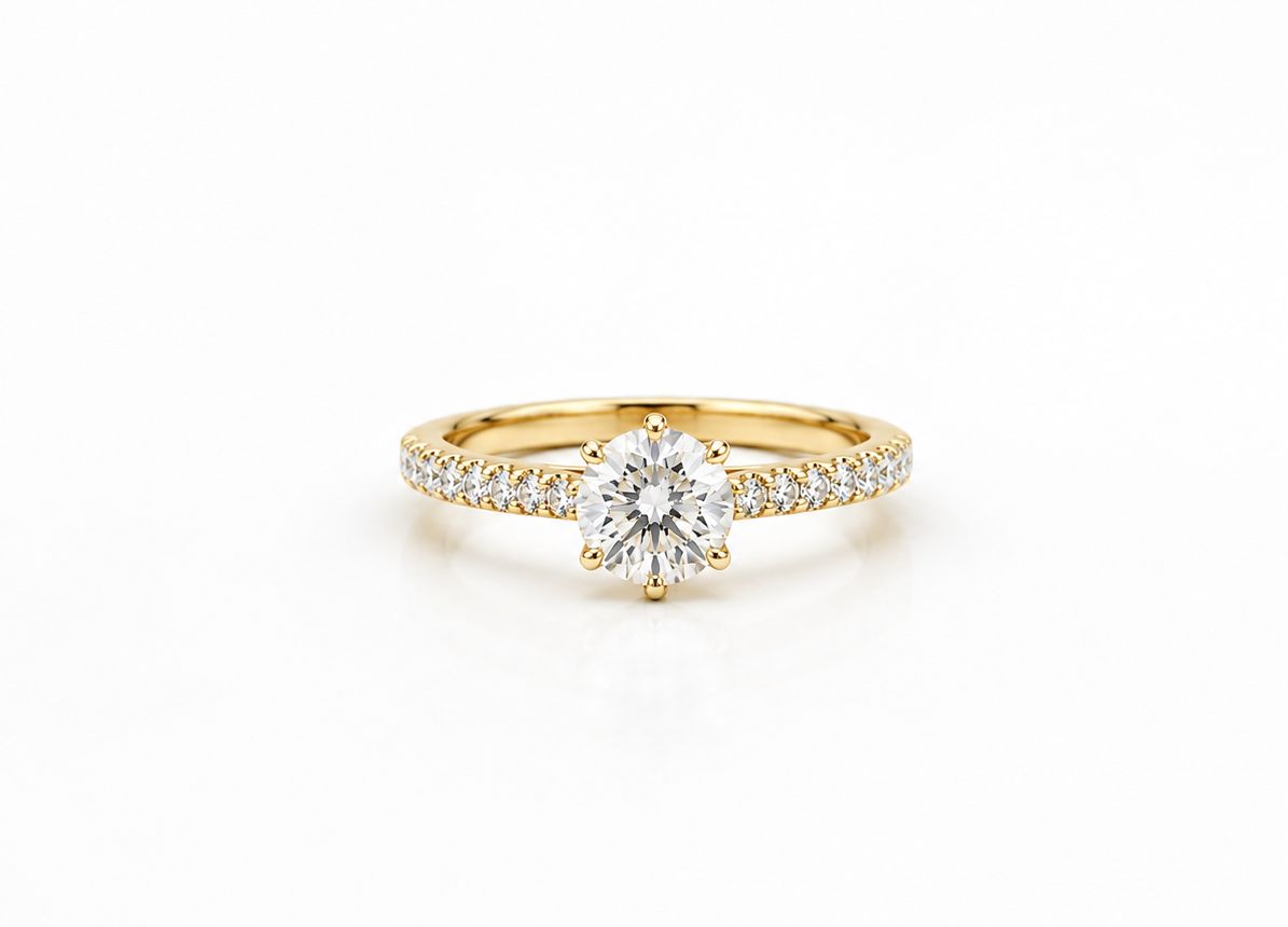 Before - Ring on flat white background